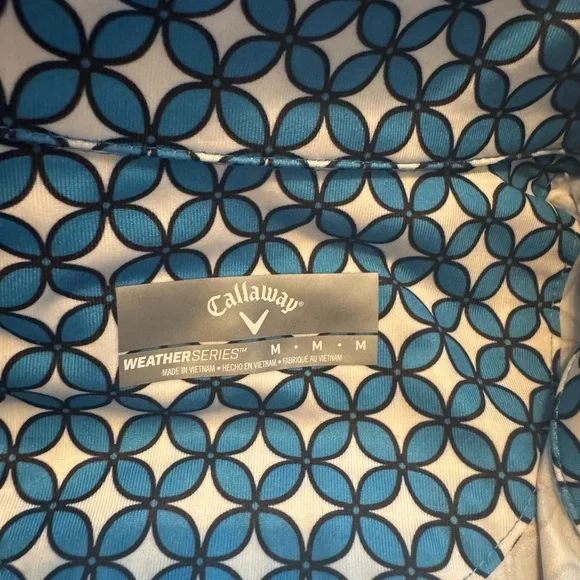 NWT Callaway Women’s Geometric Long Sleeve Top Sun Protection Golf Shirt Medium - Picture 6 of 7